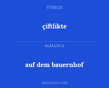 çiftlikte - auf dem bauernhof