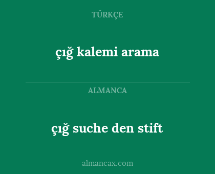 çığ suche den stift - çığ kalemi arama