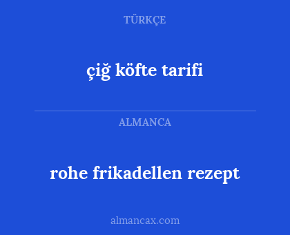 çiğ köfte tarifi - rohe frikadellen rezept