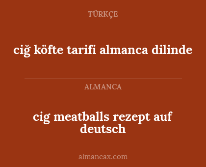 ciğ köfte tarifi almanca dilinde - cig meatballs rezept auf deutsch