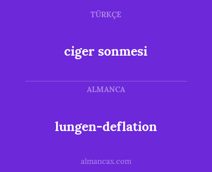 lungen-deflation - ciger sonmesi