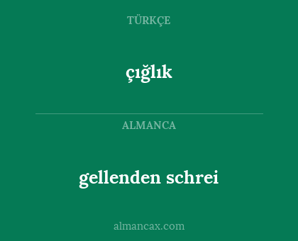 gellenden schrei - çığlık