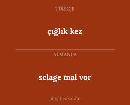 sclage mal vor - çığlık kez
