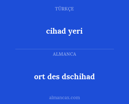 ort des dschihad - cihad yeri