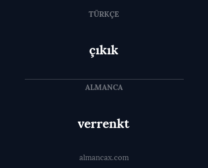 çıkık - verrenkt