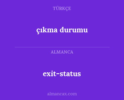 exit-status - çıkma durumu