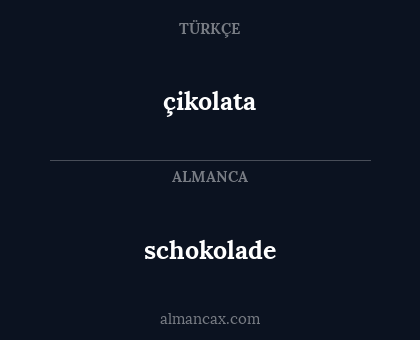çikolata - schokolade