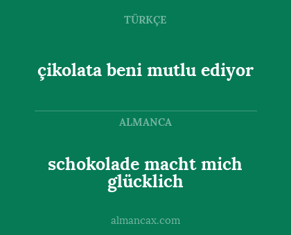 çikolata beni mutlu ediyor - schokolade macht mich glücklich