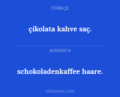 çikolata kahve saç. - schokoladenkaffee haare.