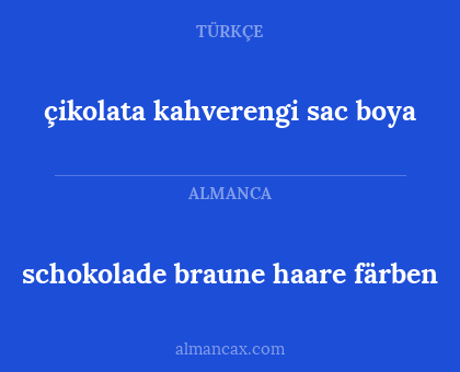 schokolade braune haare färben - çikolata kahverengi sac boya