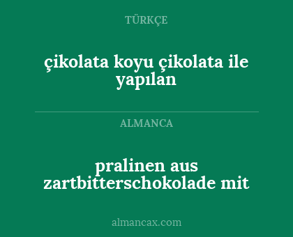 çikolata koyu çikolata ile yapılan - pralinen aus zartbitterschokolade mit