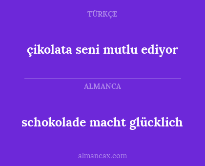 schokolade macht glücklich - çikolata seni mutlu ediyor