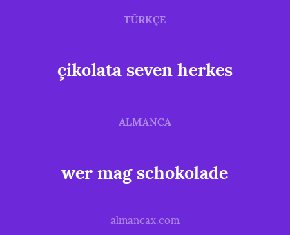 wer mag schokolade - çikolata seven herkes