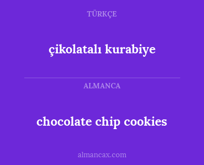 çikolatalı kurabiye - chocolate chip cookies
