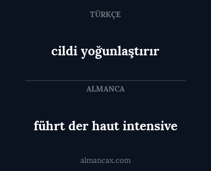 führt der haut intensive - cildi yoğunlaştırır