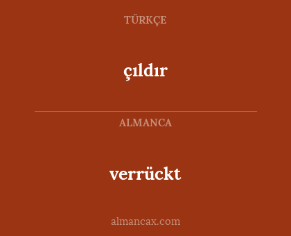 çıldır - verrückt