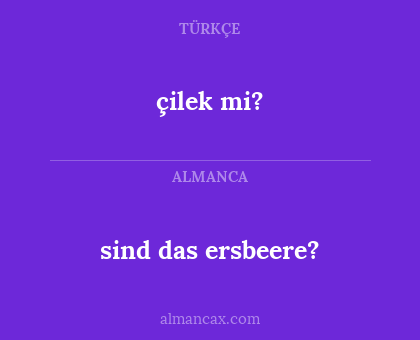 sind das ersbeere? - çilek mi?