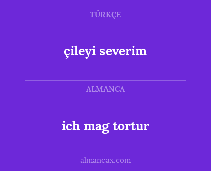 ich mag tortur - çileyi severim