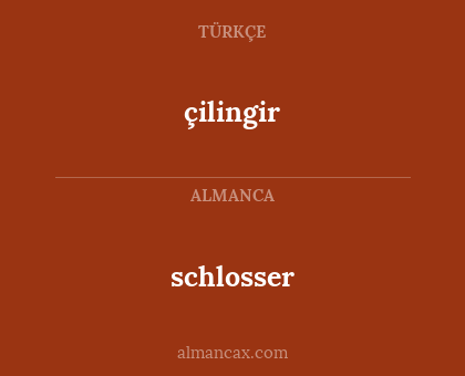 schlosser - çilingir