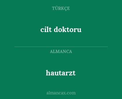 hautarzt - cilt doktoru