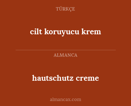 hautschutz creme - cilt koruyucu krem