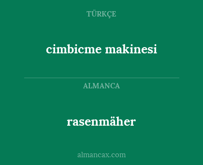 rasenmäher - cimbicme makinesi
