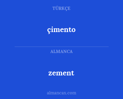 çimento - zement