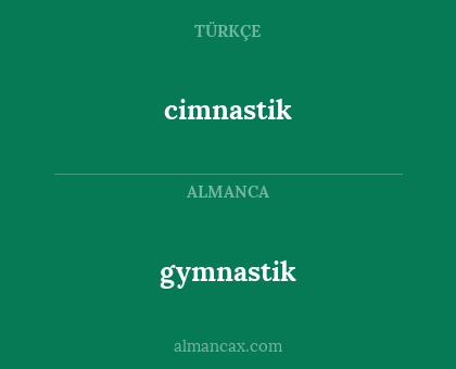 cimnastik - gymnastik