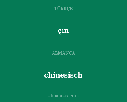 chinesisch - çin