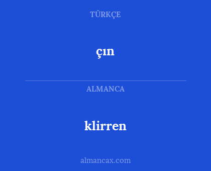 çın - klirren