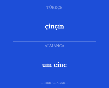çinçin - um cinc