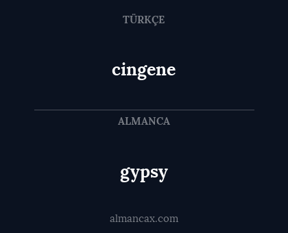 cingene - gypsy