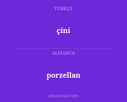 porzellan - çini