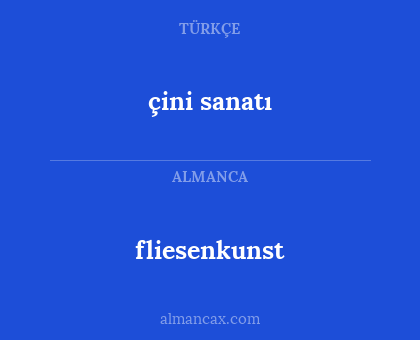 çini sanatı - fliesenkunst
