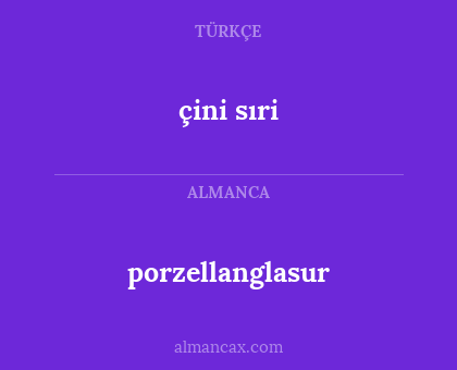 çini sıri - porzellanglasur