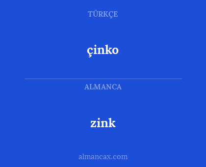 çinko - zink