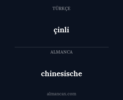chinesische - çinli