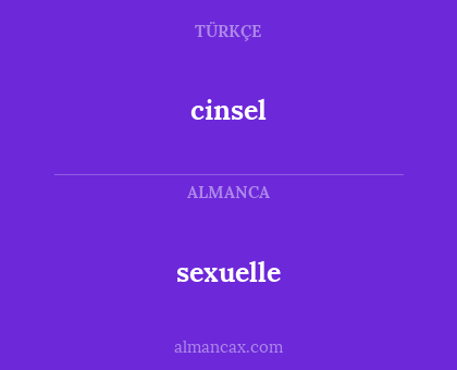 sexuelle - cinsel