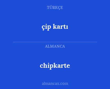 çip kartı - chipkarte