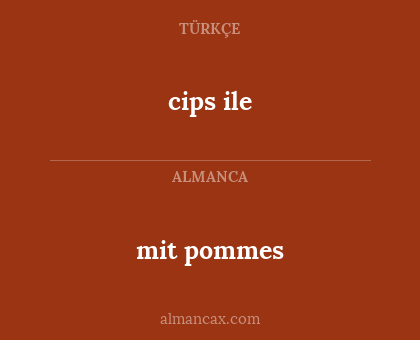 mit pommes - cips ile