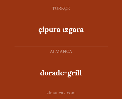 dorade-grill - çipura ızgara