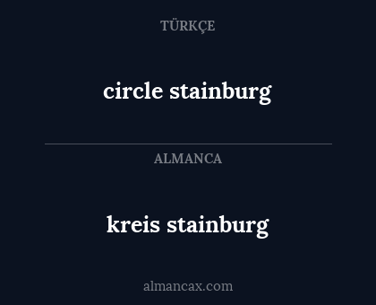 kreis stainburg - circle stainburg