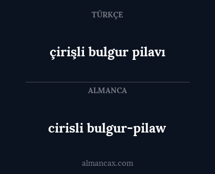 çirişli bulgur pilavı - cirisli bulgur-pilaw
