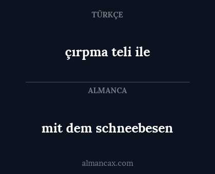 mit dem schneebesen - çırpma teli ile
