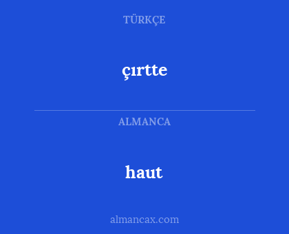 çırtte - haut