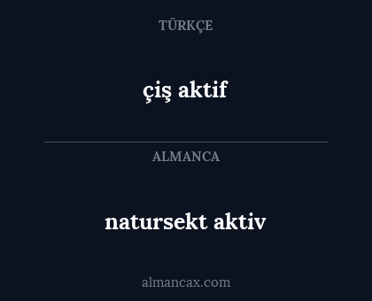 çiş aktif - natursekt aktiv
