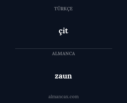 çit - zaun