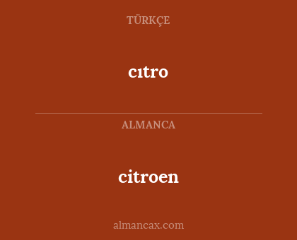 cıtro - citroen