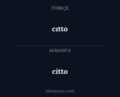 citto - cıtto