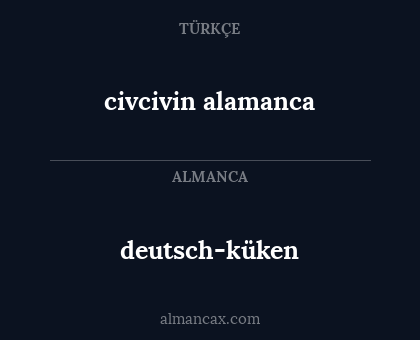 deutsch-küken - civcivin alamanca